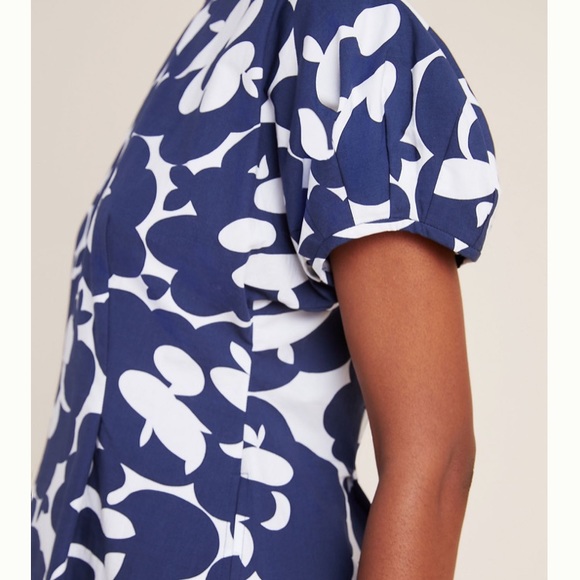 Anthropologie Womens Mignon Doo Angie Floral Print Poplin Top Blue XS - Picture 3 of 9